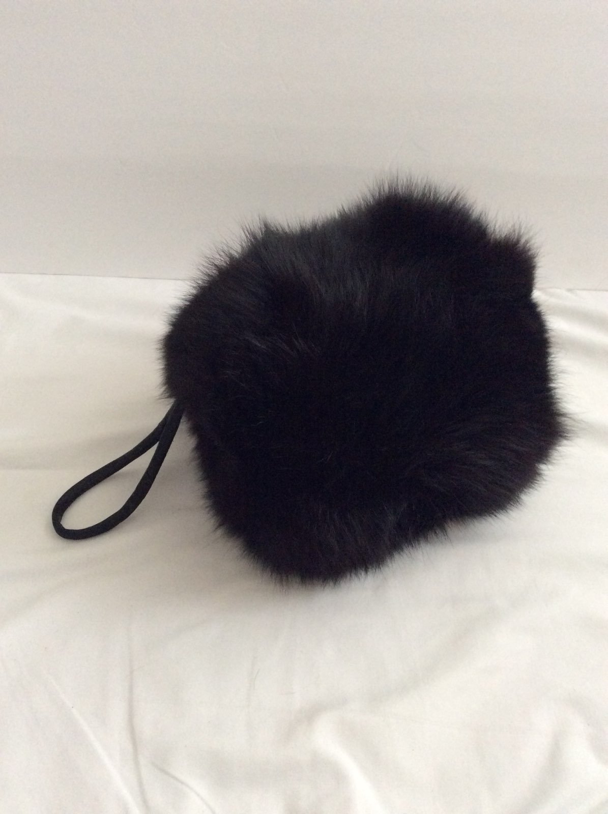 black pho fur hand muffs