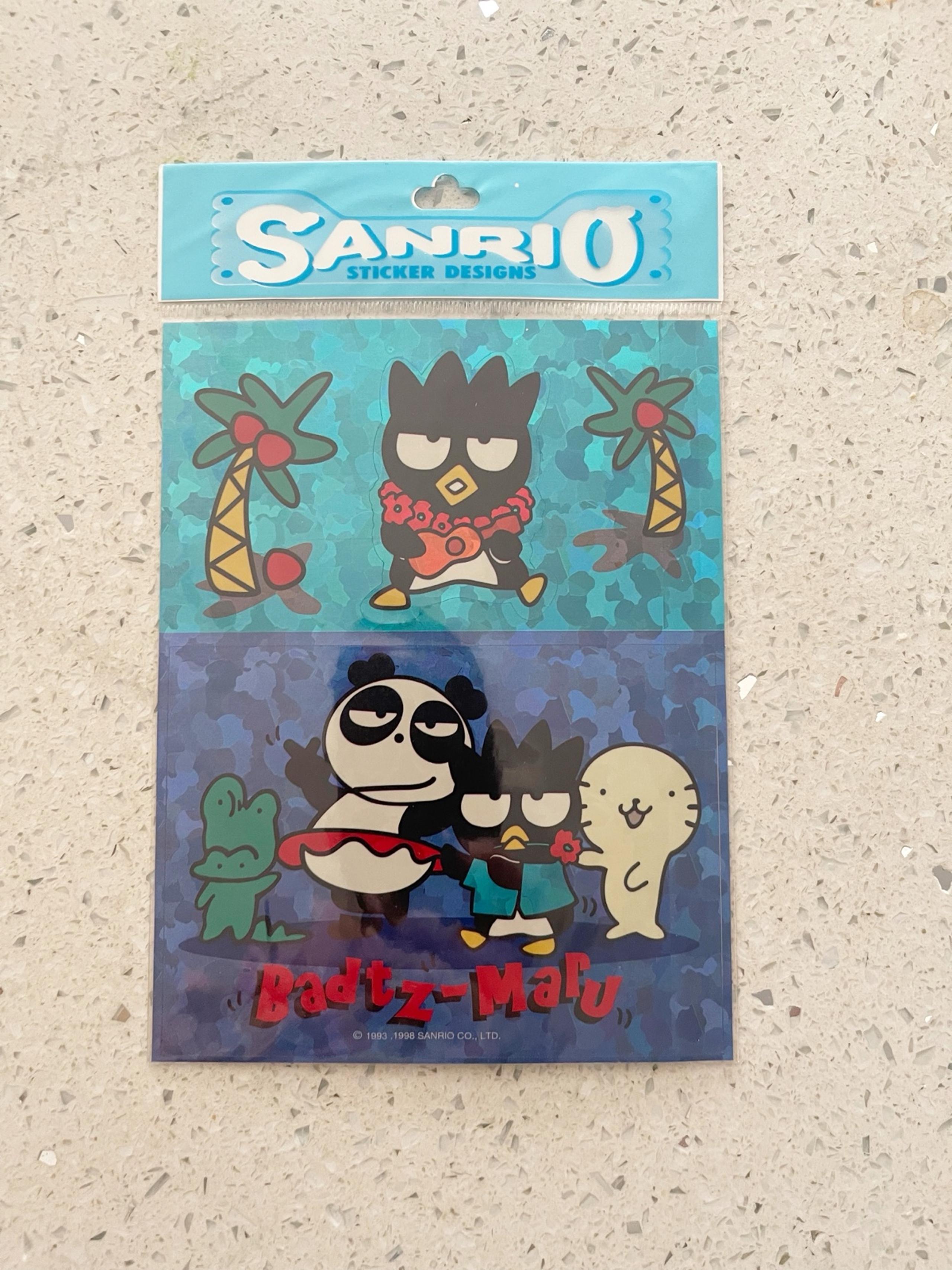 Sanrio Badtz-Maru 1998 Vintage Prism Sticker Sheet