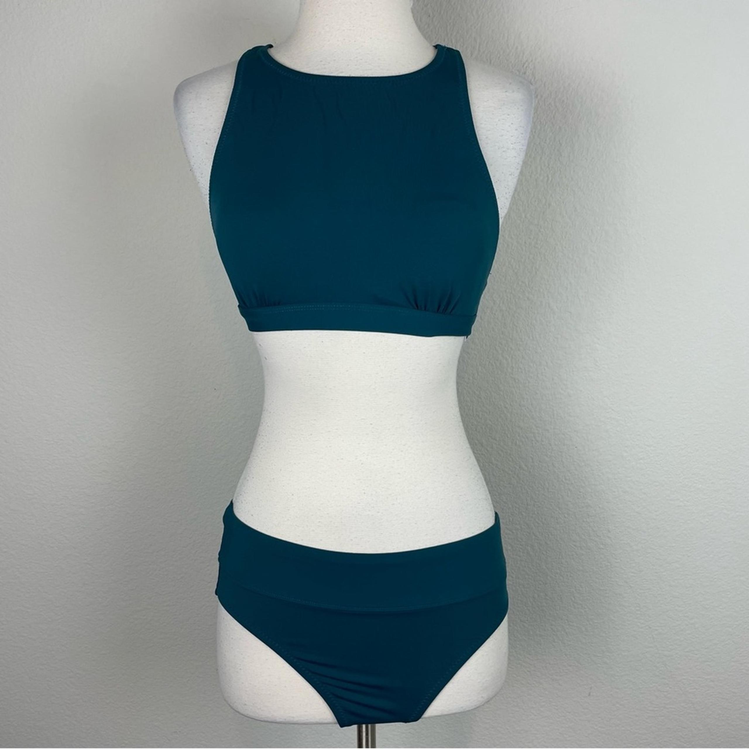 Garnet Hill Green 2 Piece  Bikini Swimsuit  2/4