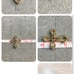Rare cross pendant gems gold over 925