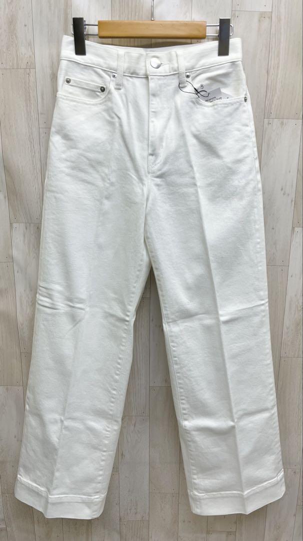 PLST (Plage) High-Rise Wide Jeans, Size M, White, Women's