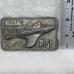P-51 Mustang Fighter Plane Metal Belt Buckle, 1981 Buckle Connection