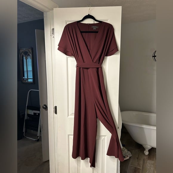 FRENCH CONNECTION Bessie Verona Crepe V Neck Jumpsuit