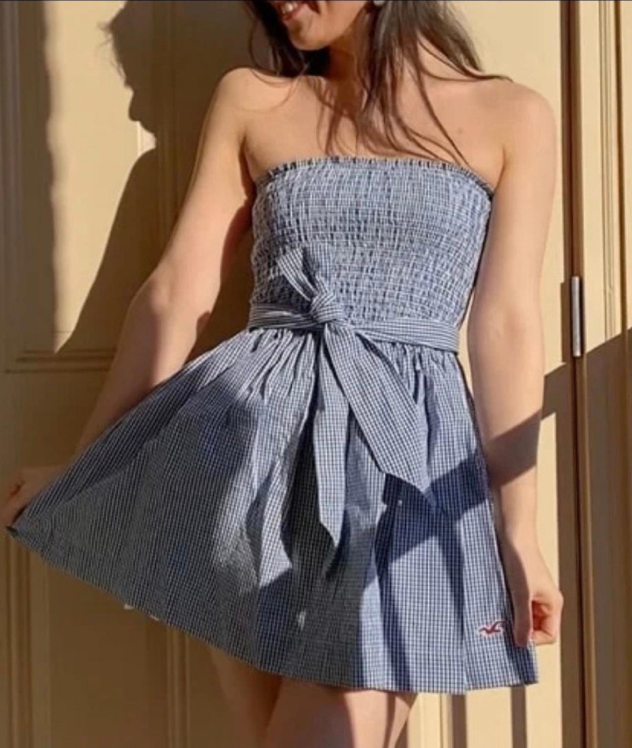 Hollister Blue Gingham Dress S