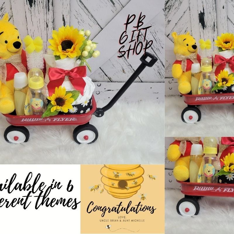 Baby gift- radio flyer wagon baby gift set- Winnie the pooh
