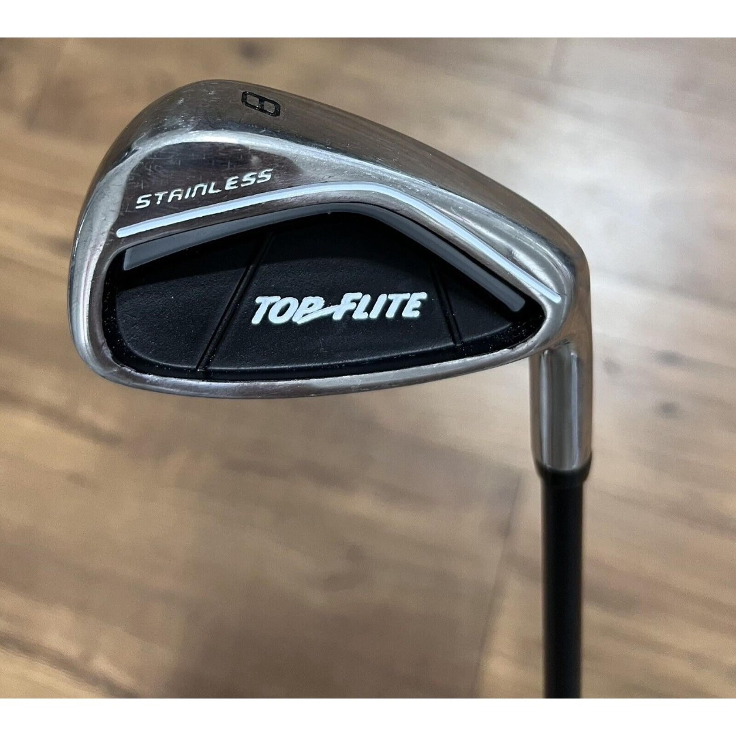 Top Flite Stainless 8 Iron Men's Right Hand RH Senior Flex Graphite Golf Club