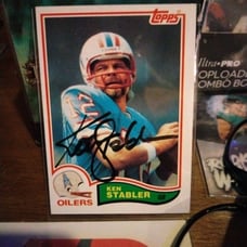 KEN STABLER ON CARD AUTO