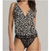New ~ FREE PEOPLE ~ ANTHROPOLOGIE Black Leopard Bare It All Tank Bodysuit Small