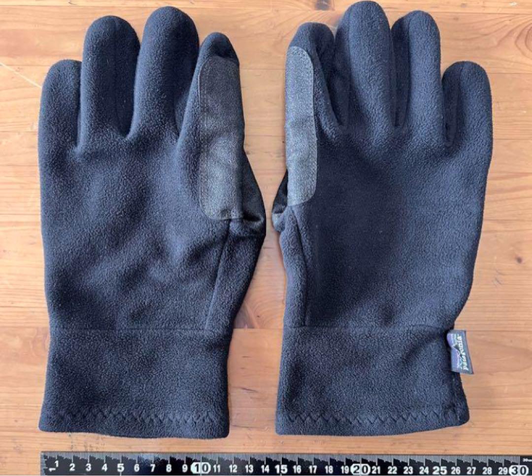 Patagonia Fleece Gloves, Size M, Black, 90s