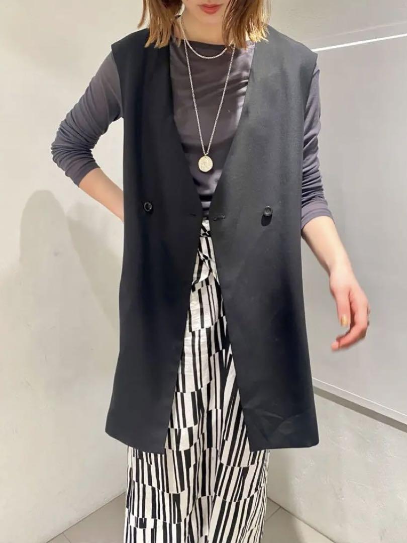 Framework Strong Twist Wool Long Gilet Kyounenn Wool Gilet