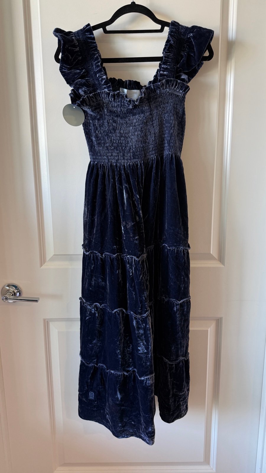 Hill House Home - the Ellie nap dress in velvet navy blue