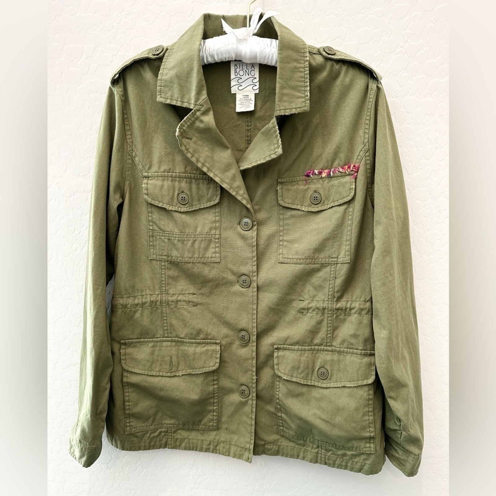 BILLABONG | Off The Record Army Green Utility Military Jacket | Large