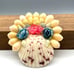 Antique Genuine Seashell Floral Brooch, Maritime Folk Art Pin, Handcrafted Shell