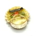 Antique Genuine Seashell Floral Brooch, Maritime Folk Art Pin, Handcrafted Shell