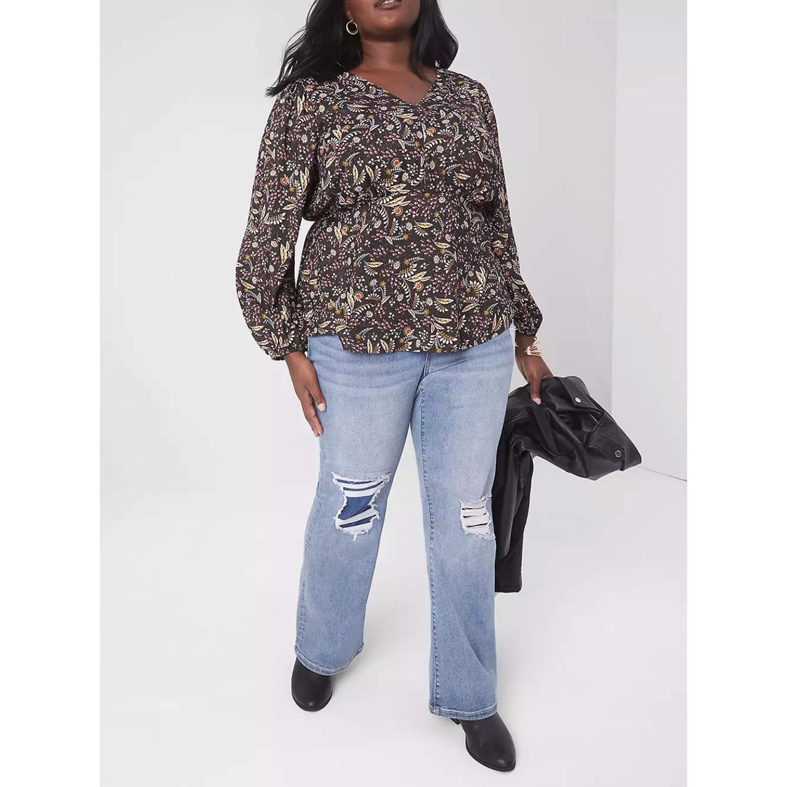 Lane Bryant women’s top size 18 v neck babydoll top