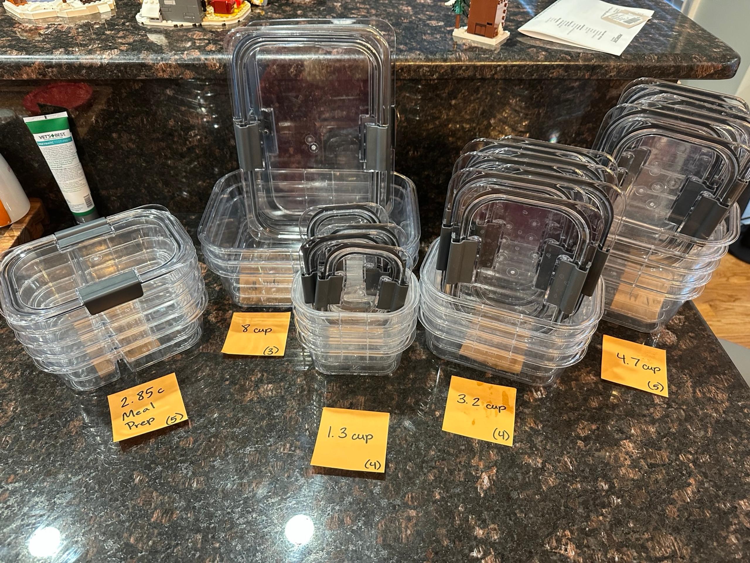 Rubbermaid Brilliance Container Set