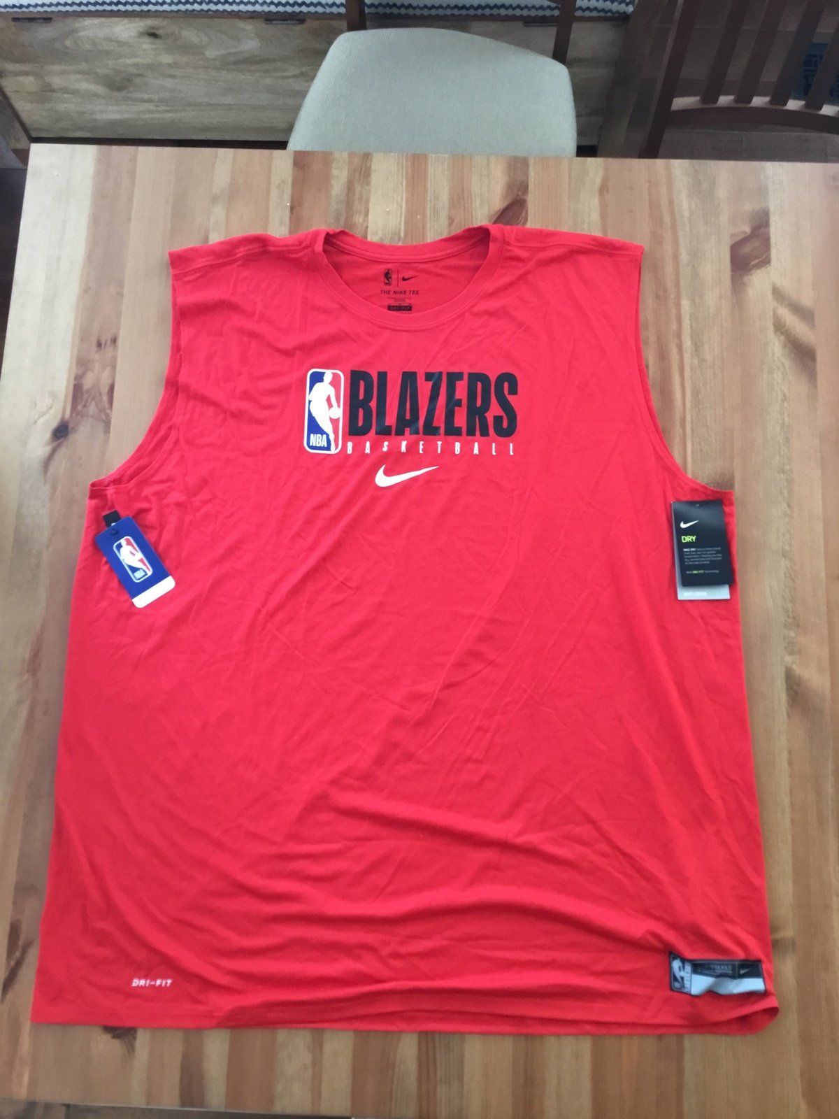 NWT mens 3XLT nike Portland trail Blazers PE sleeveless shirt/top