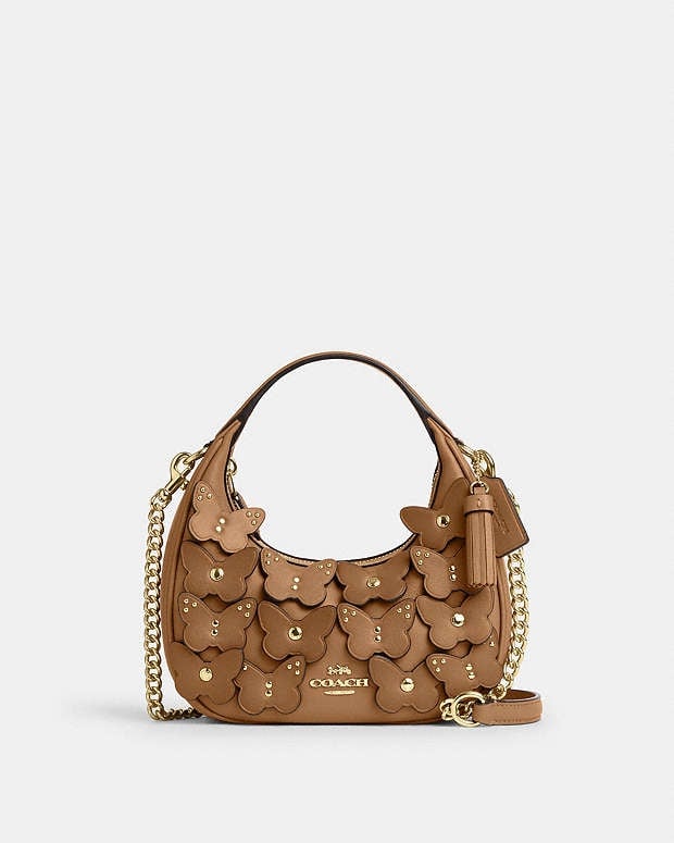 Coach Carmen Mini Crossbody Bag With Butterfly Applique