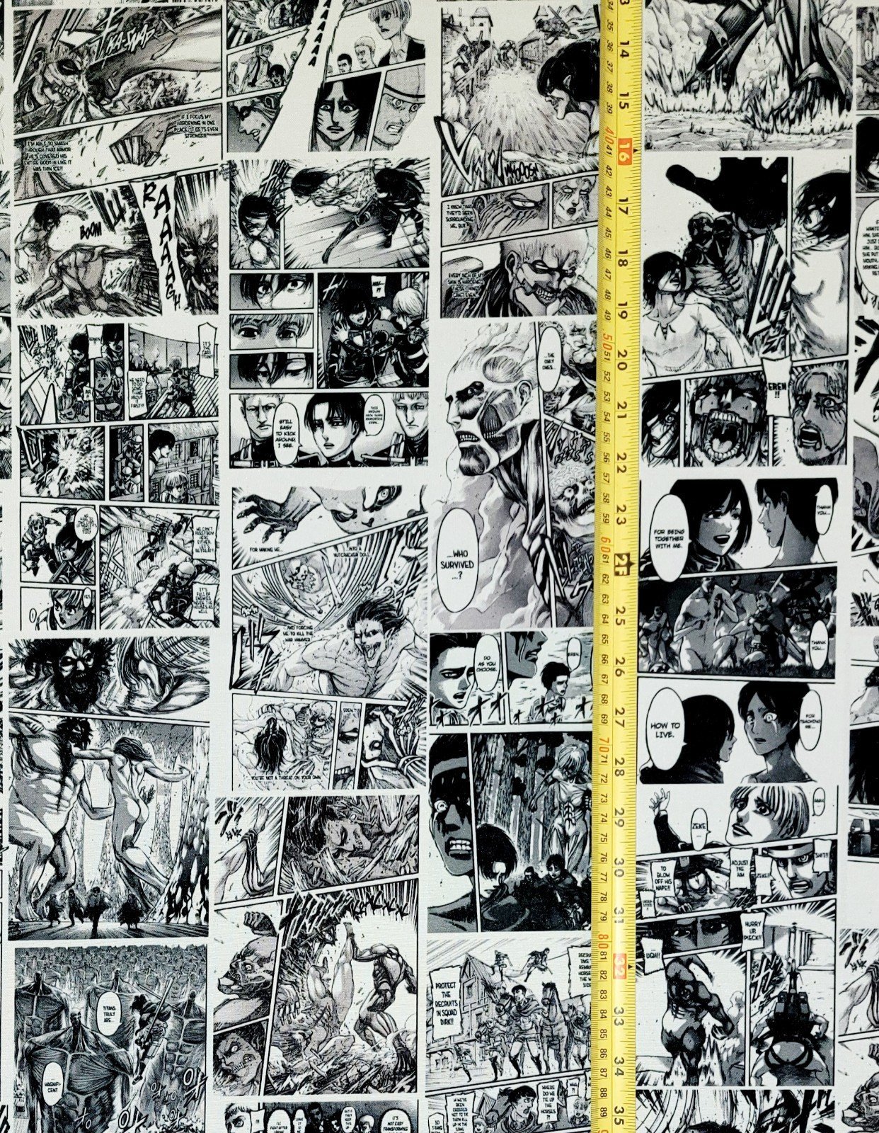 ATTACK ON TITAN ANIME MANGA COMIC STYLE FABRIC 1 YARD