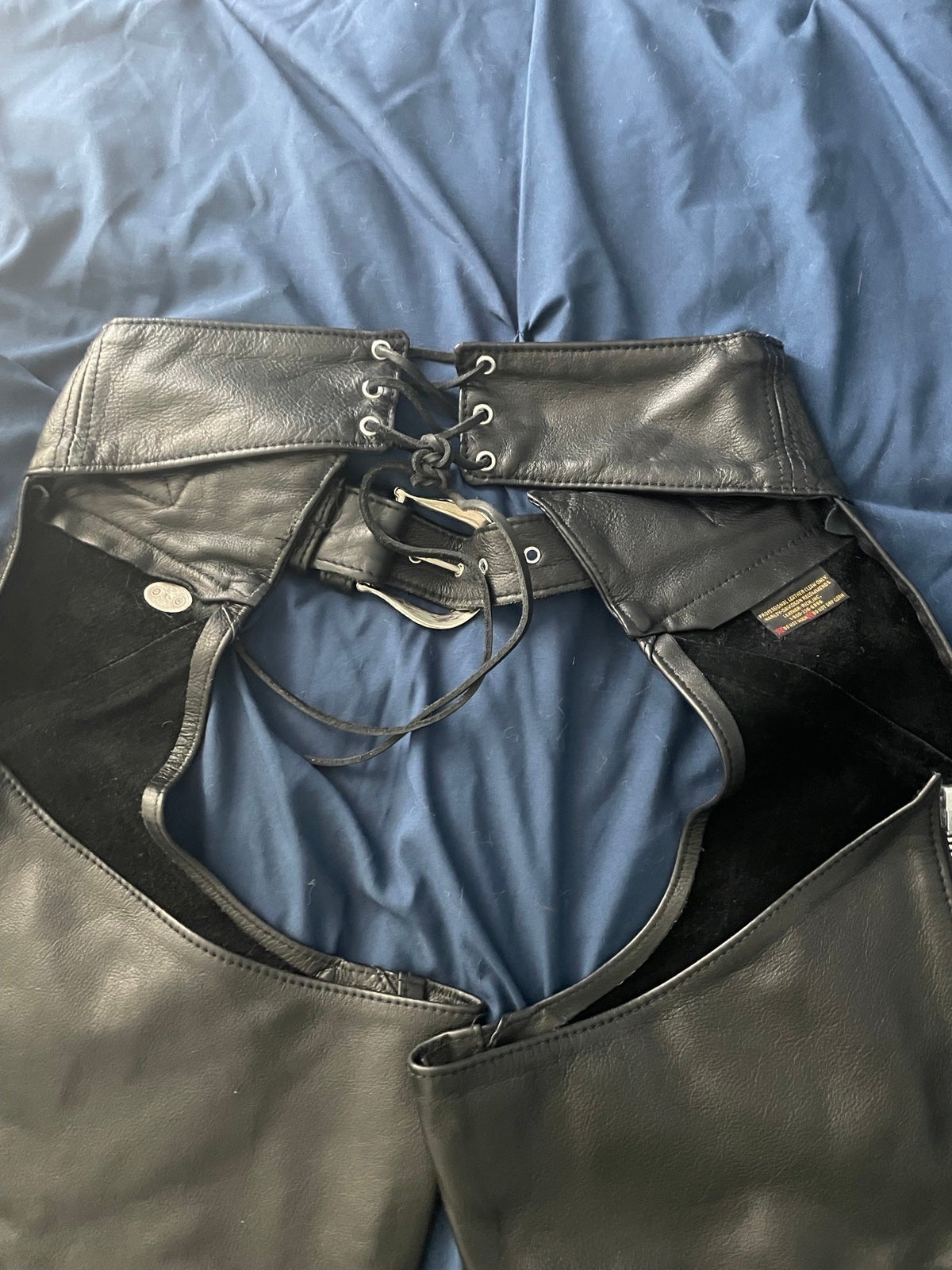 Women’s Harley-Davidson black leather chaps