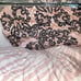 JUICY COUTURE WHITE & PINK ZEBRA STRIPE W/ BLACK LACE & DAMASK QUEEN BED SET NWT