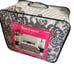 JUICY COUTURE WHITE & PINK ZEBRA STRIPE W/ BLACK LACE & DAMASK QUEEN BED SET NWT