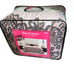 JUICY COUTURE WHITE & PINK ZEBRA STRIPE W/ BLACK LACE & DAMASK QUEEN BED SET NWT