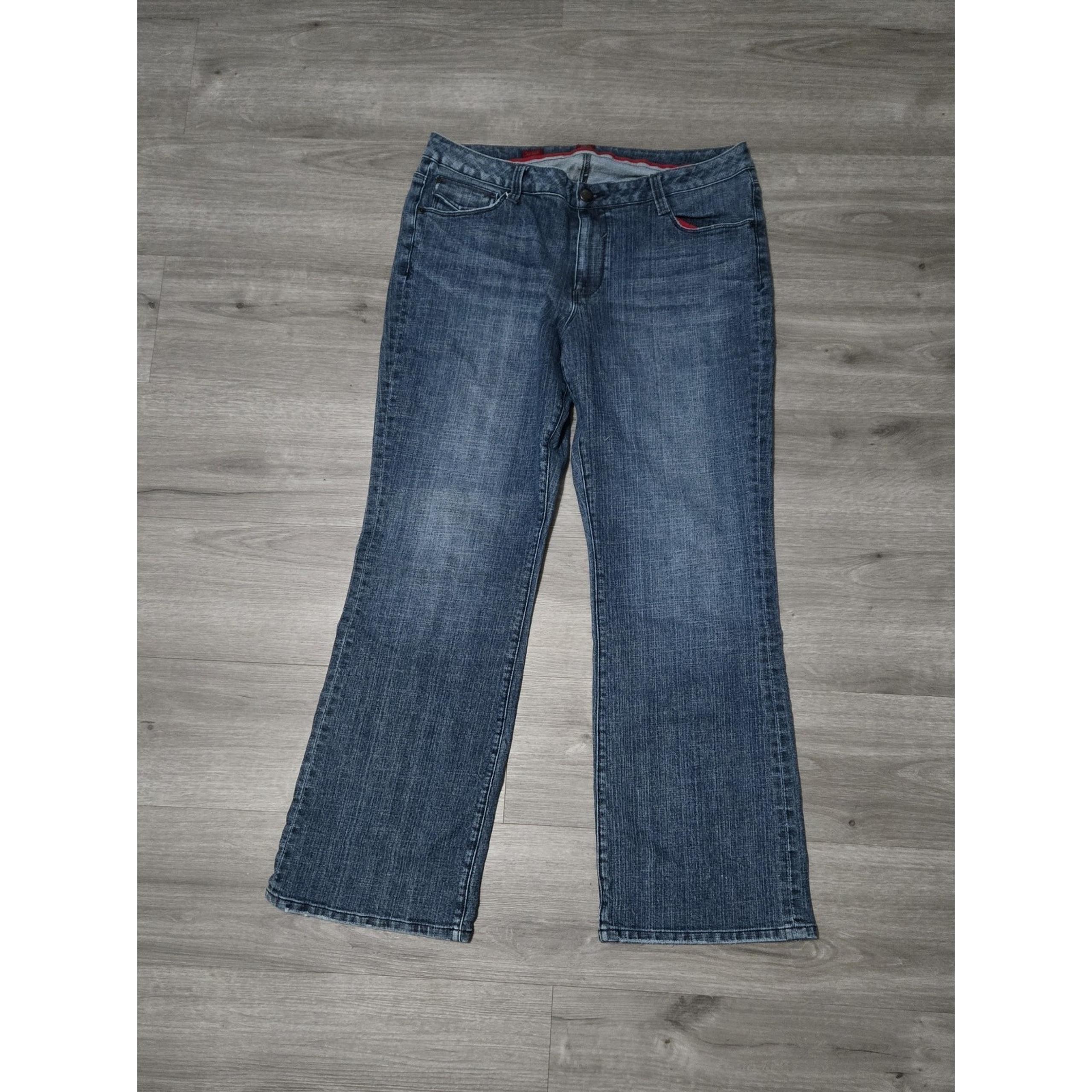 Sasson Women's Jeans Bootcut Boogie Size 16 Mid Rise Stretch 36x31 EUC