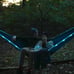 Nylon Portable Camping Travel Hammock, 2 Person, Blue & Dark Blue-yic492