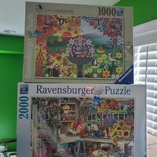 Ravensburger Lot of 2 Puzzles: Gardener's Paradise & I Like Birds