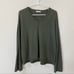 Rag & Bone Surplus Green V-Neck Pullover Sweater in Heather Army Size Large