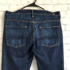 7 For All Mankind Blue Denim Mid Rise Bootcut 31