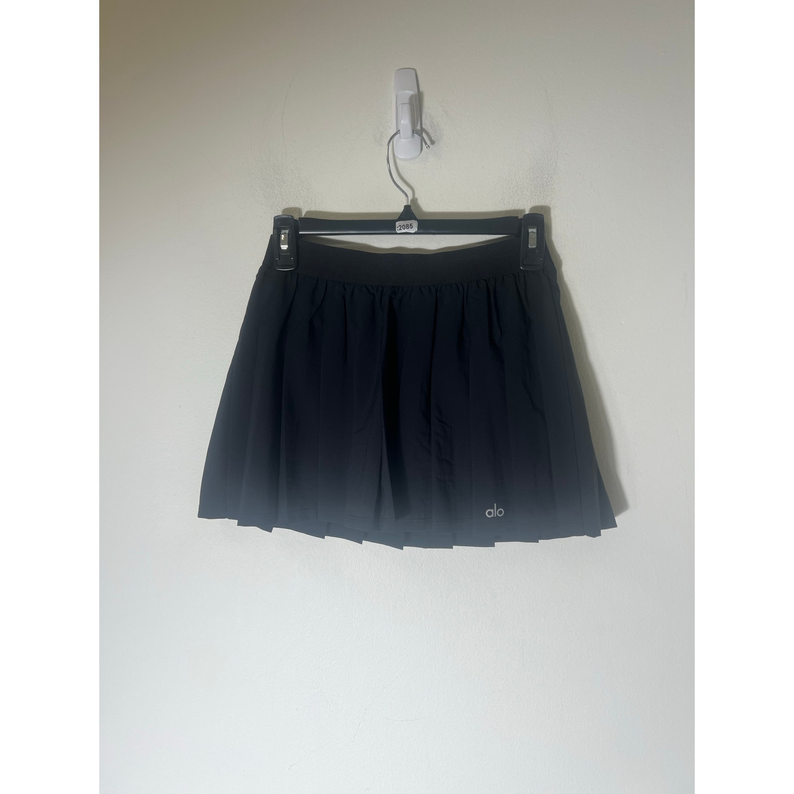 NWT Alo Black Varsity Pleated Tennis Skirt Sz XS