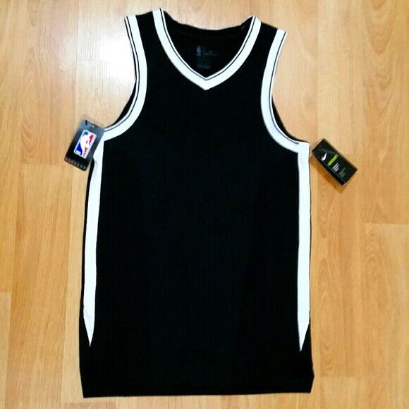 NEW Nike NBA Blank Authentic Aeroswift Black Jersey Men Size Small Brooklyn Nets
