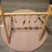 Wooden play gym and mat