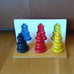 Vintage Childcraft Pattern Stacker colored sizing rings