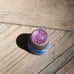 Antique silver enamel and RARE purple glass topped thimble vintage sewing
