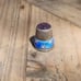 Antique silver enamel and RARE purple glass topped thimble vintage sewing