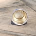 Antique silver enamel and RARE purple glass topped thimble vintage sewing