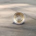 Antique silver enamel and RARE purple glass topped thimble vintage sewing