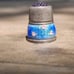 Antique silver enamel and RARE purple glass topped thimble vintage sewing