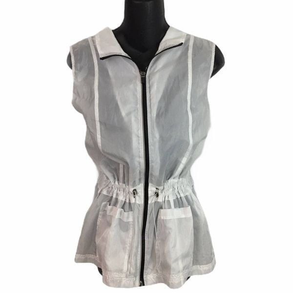 Fabletics Yoga Nylon Sleeveless Zippered Best Jacket Size Small