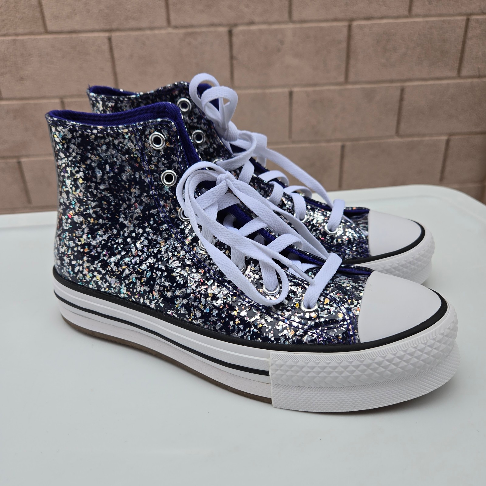 Chuck Taylor All Star Lift Glitter High-Top Sneakers