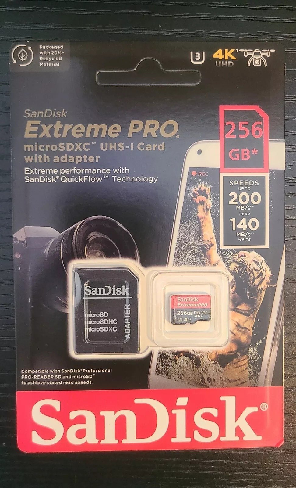 New SanDisk Memory 256GB Micro SD SDXC MicroSD Class 10
