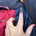 Tommy Hilfiger Navy Blue and Dark Red Full Zip Up Hooded Puffer Jacket
