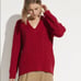Vince Cable Knit Red V-Neck size M