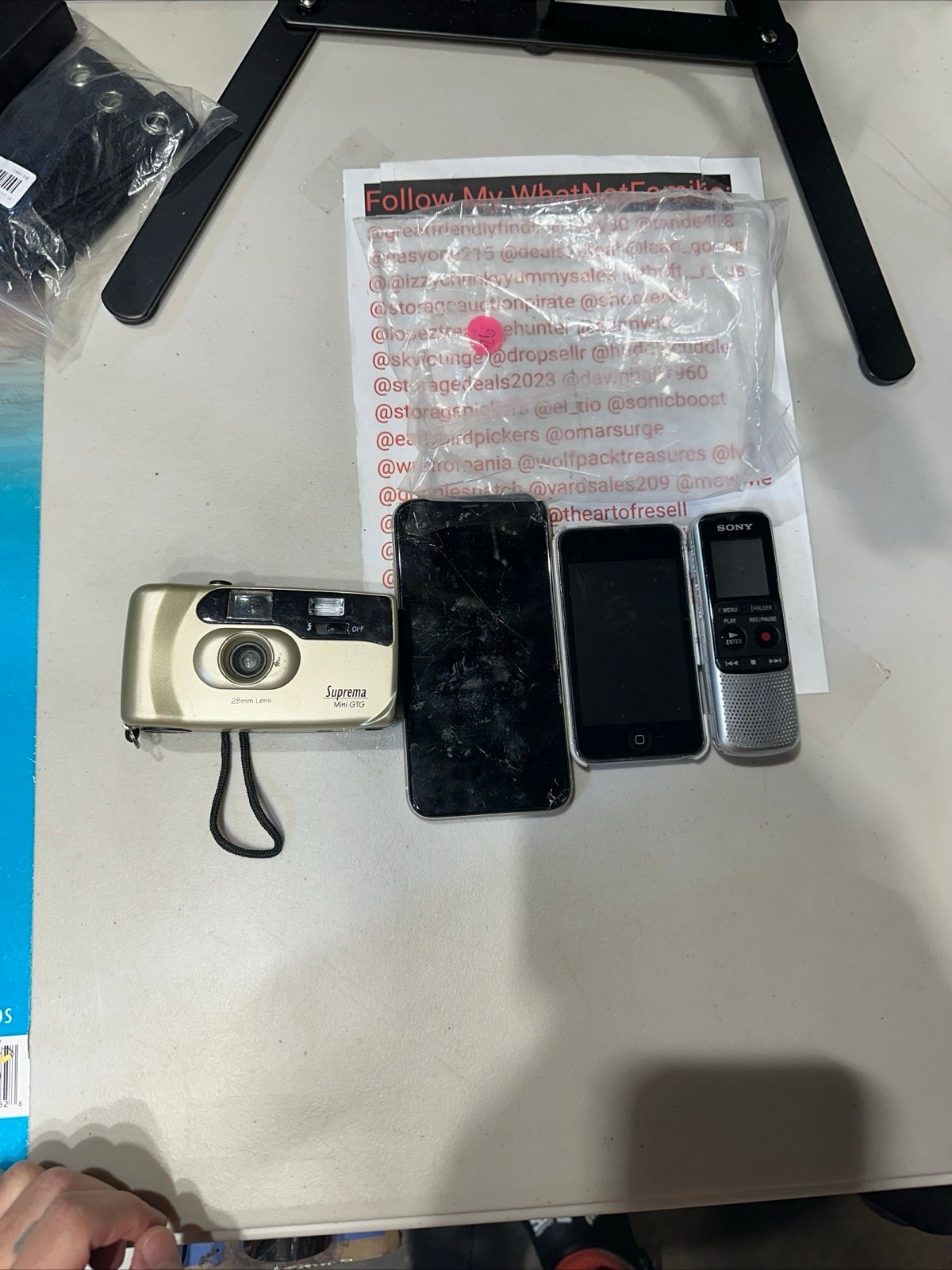 Electronics lot iPhone 11 Itouch camera and Sony voice recorder