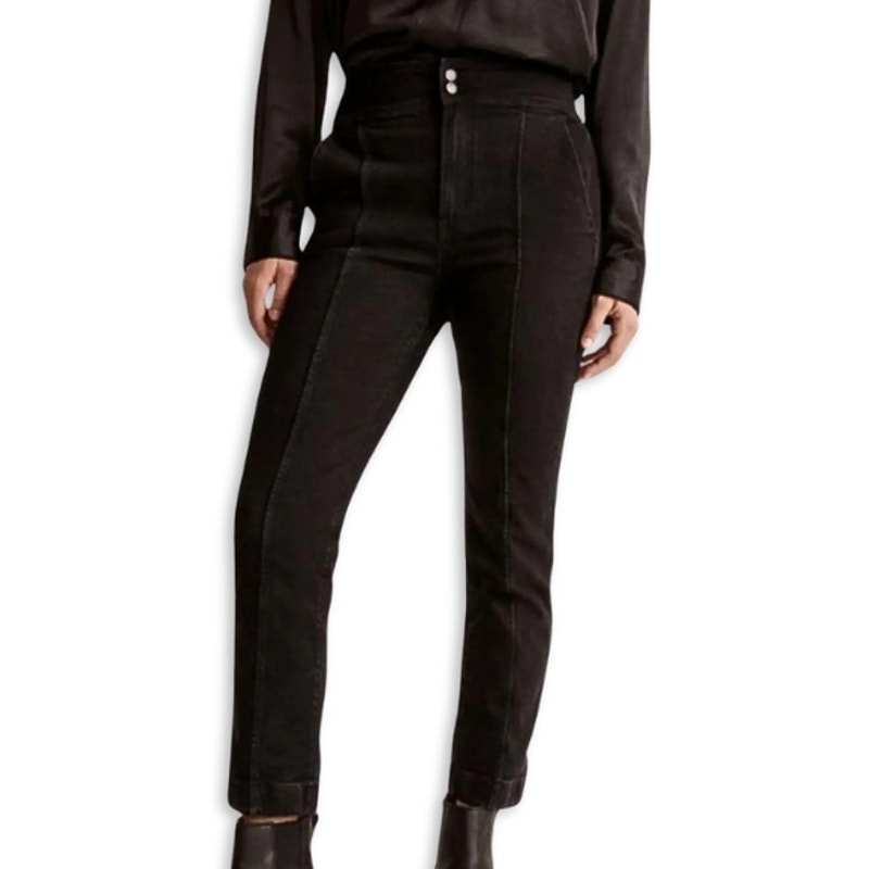 Madewell Mom Jeans Soft High Rise Vintage Tuxedo Inspired Black Women's 26 NWT
