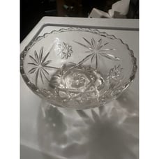 Vintage Anchor Hocking Star of David Pattern Clear Bowl