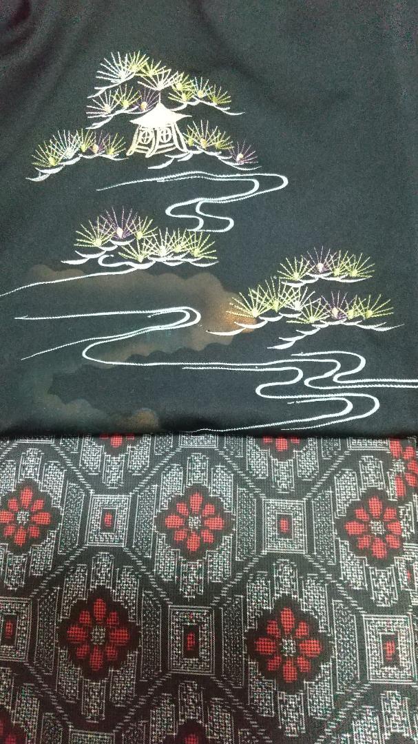 【New with tags】Cute floral pattern Oshima Tsumugi ensemble - kimono & two haori coats